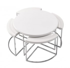 PETRA Set 1+4 Măsuțe de cafea (St)