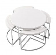 PETRA Set 1+4 Măsuțe de cafea (St)