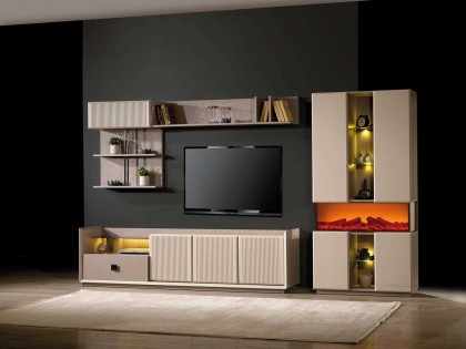 LC- Carina vitrina cu semineu