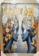Tablou Decorativ cu Relief și Sim Strălucitor - 80x110