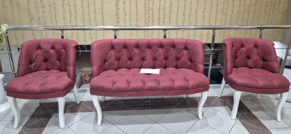 SOFA Set Cafea Modern -Canapea + 2 Fotolii- (Ser) - Ofertă Outlet