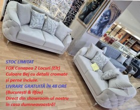 FOX Canapea 2 Locuri (Elt) - Stoc Limitat Bej
